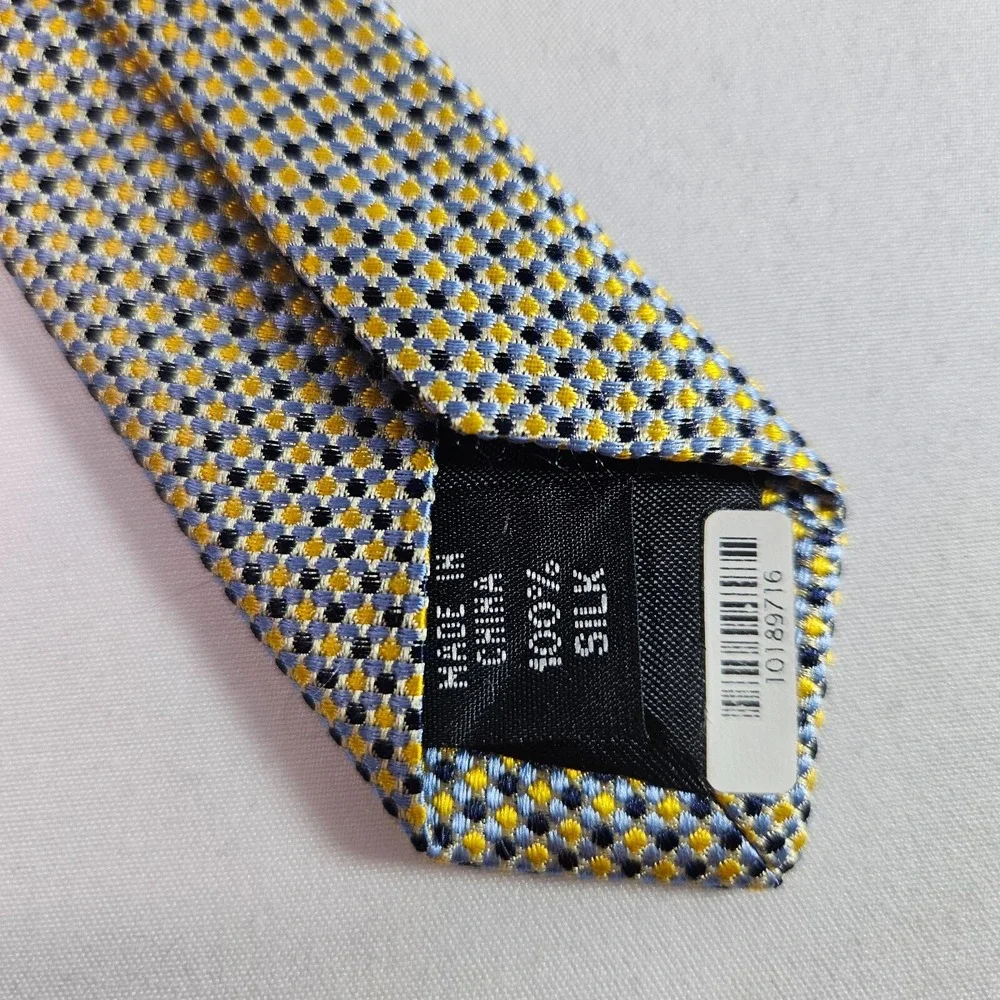 Arrow 100% Silk‎ Tie Geometric Gold 3.5